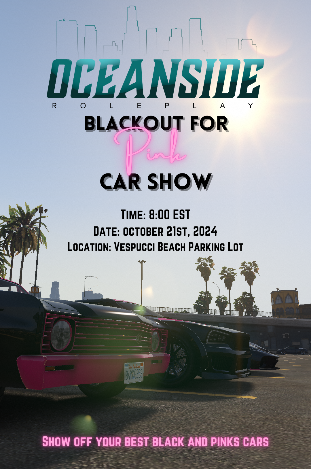 First annual “Blackout for Pink Car Show” to raise breast cancer awareness at Vespucci Beach