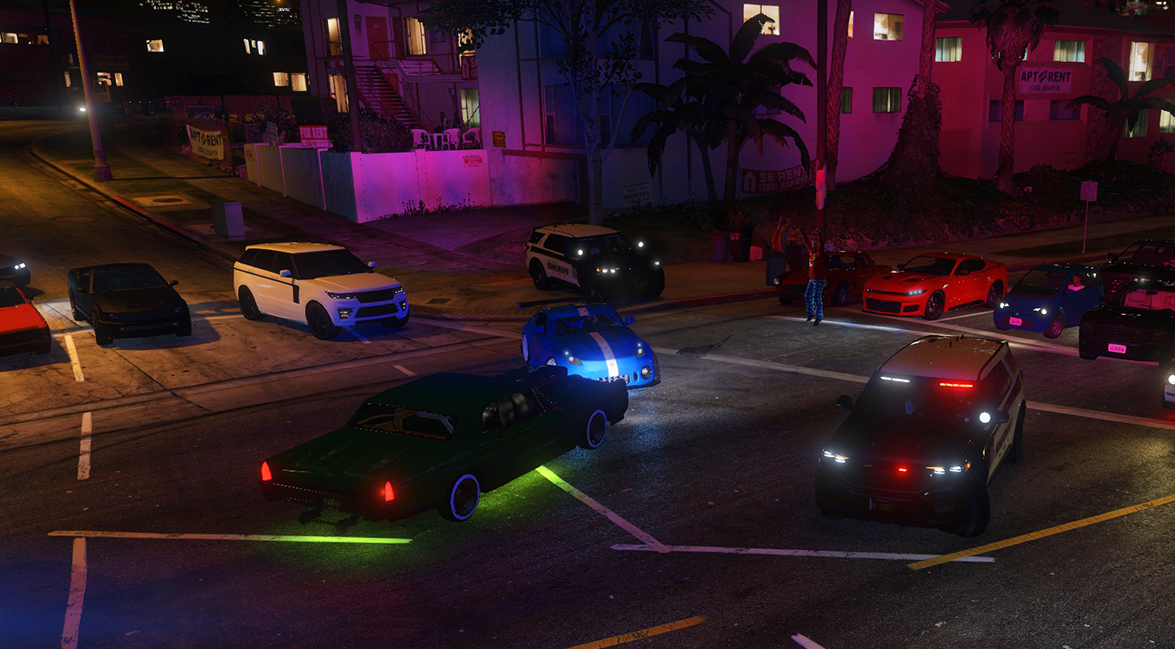 Illegal street takeover shut down by Los Santos authorities