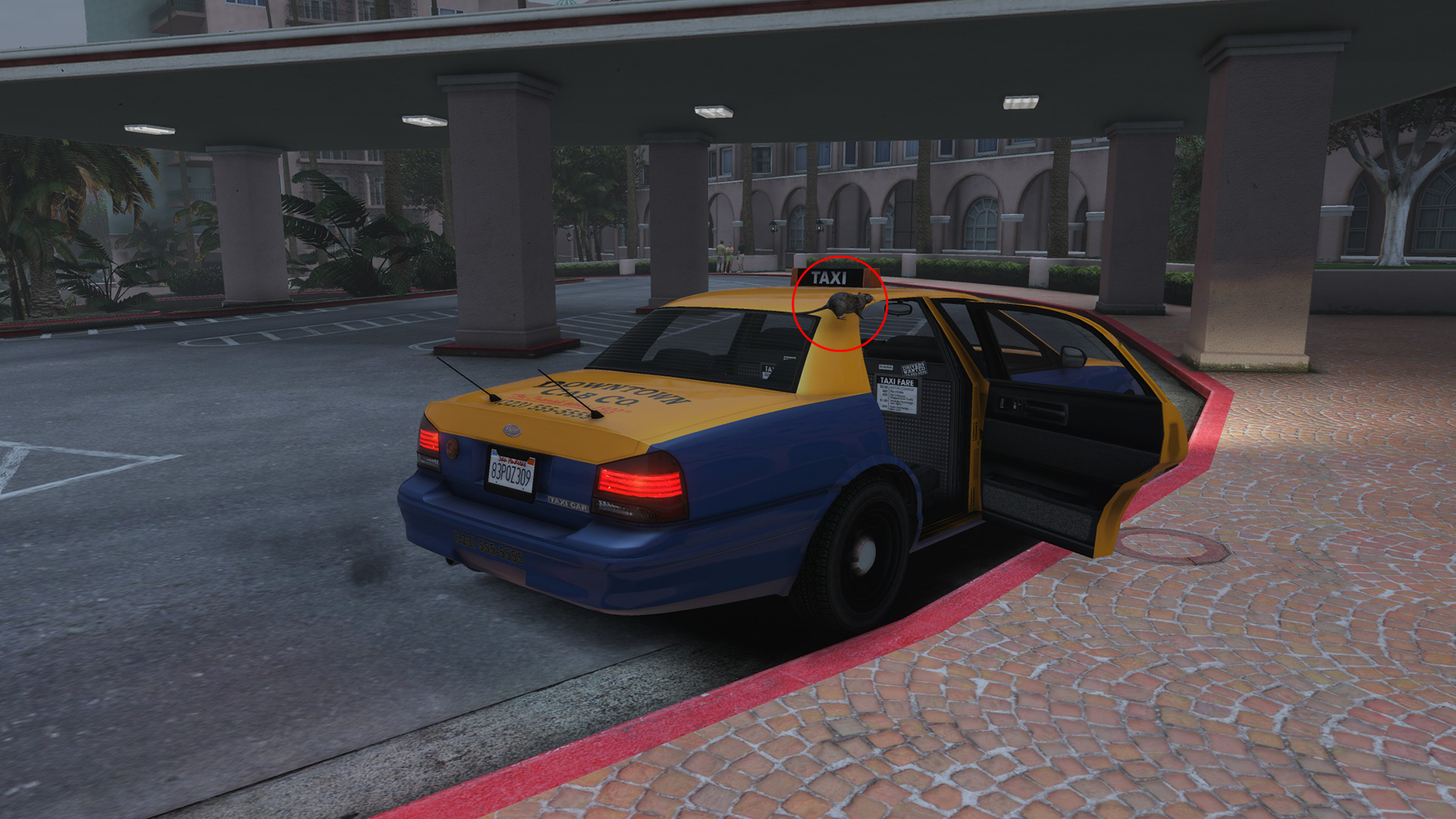 EXCLUSIVE: Rat jumps out of Los Santos taxi, passenger freaks out and turns the Richman Hotel into a circus