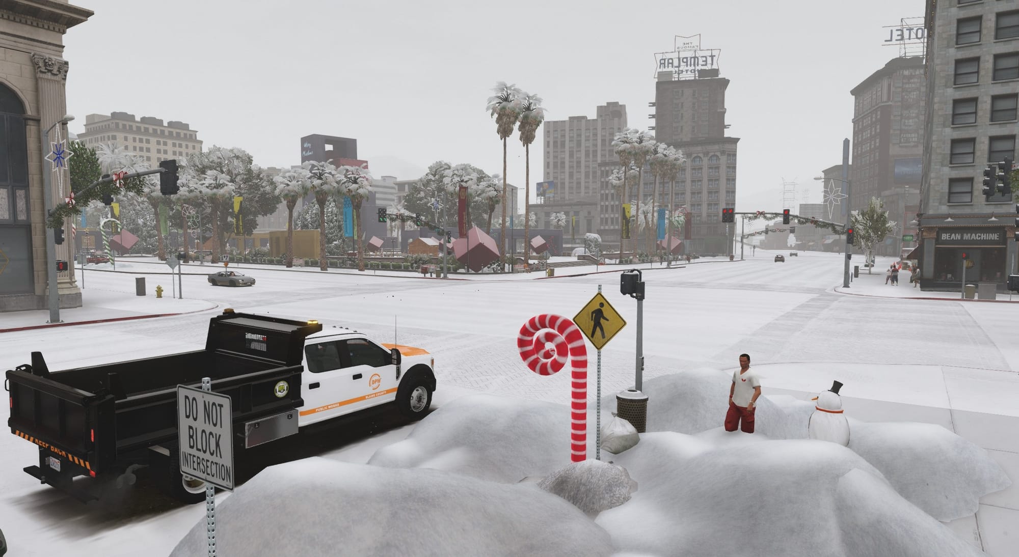 Winter storm paralyzes San Andreas as snowfall hits